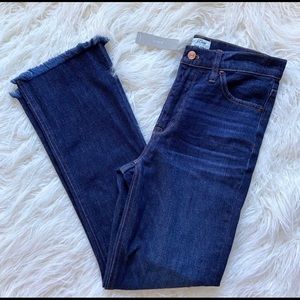 NWT j. Crew Demi boot crop jeans chewed hem 27T